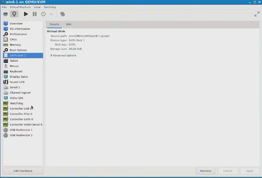 Basic Windows 8 VM sans network