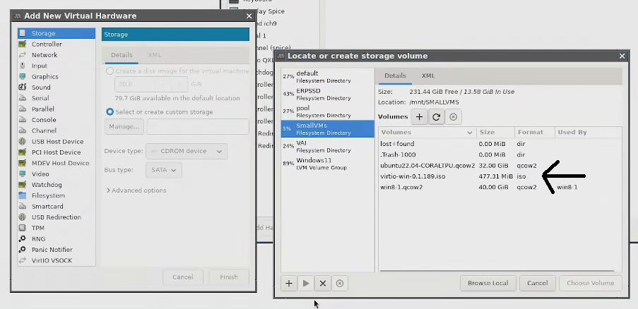 Adding the virtio guest tools disc