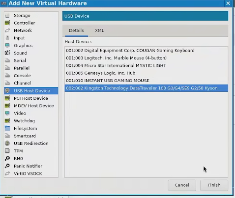 Attaching a USB drive to transfer files
