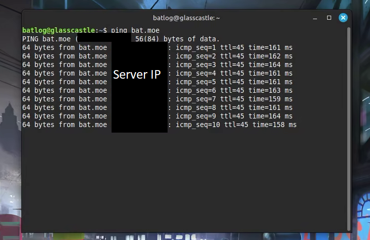 Succesful Ping