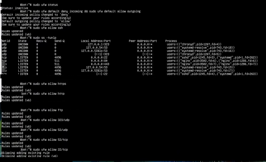 whitelisting ports