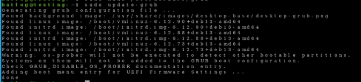 updating grub